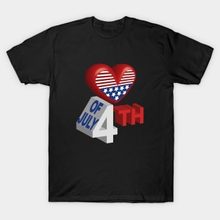 4th Of July 3D Art T-Shirt